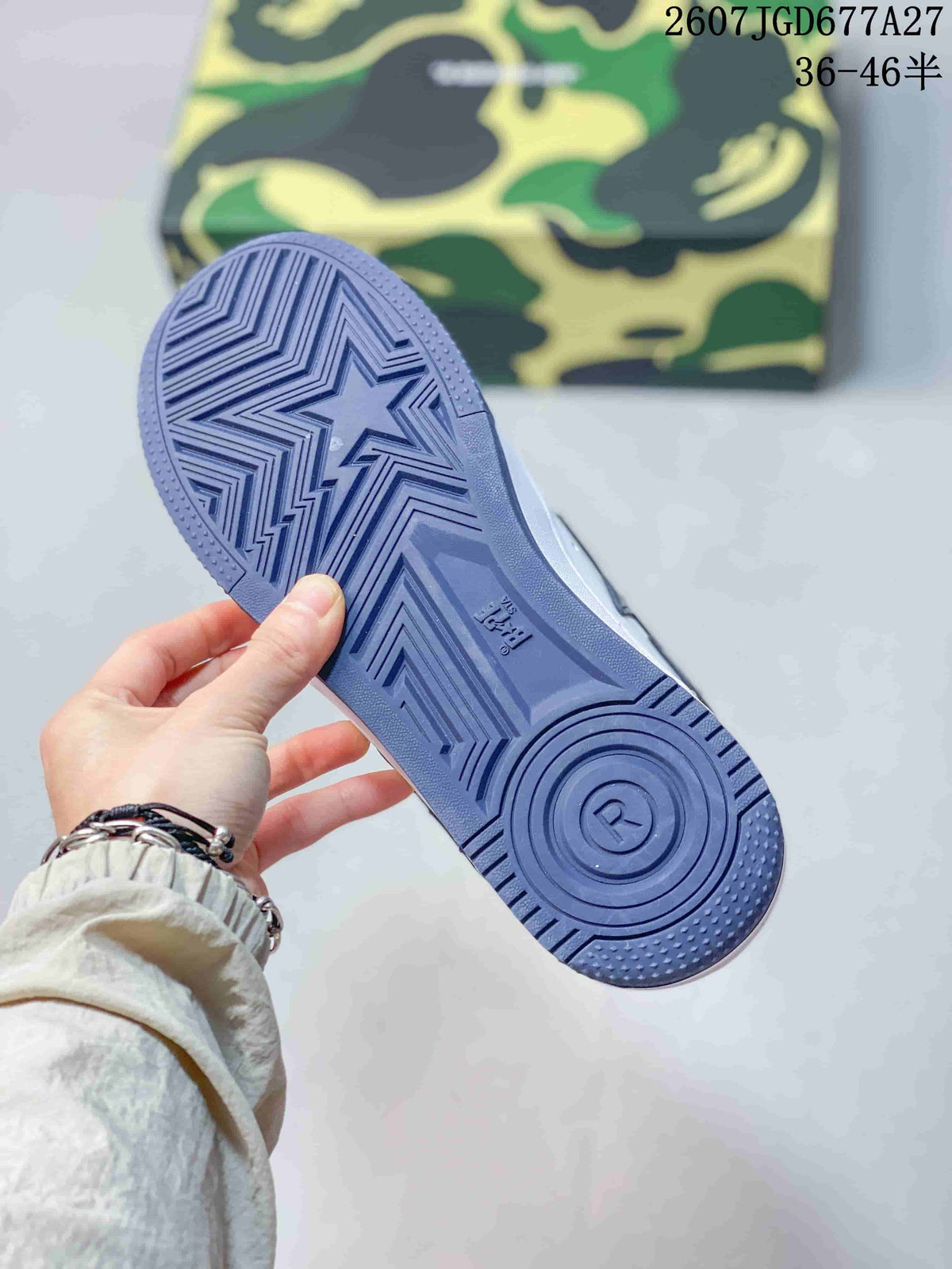 BAPE Sta Low Sneakers White Blue 2607JGD677A27