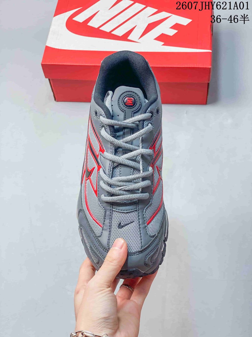 Nike Shox Ride 2 Sneakers in Grey and Red