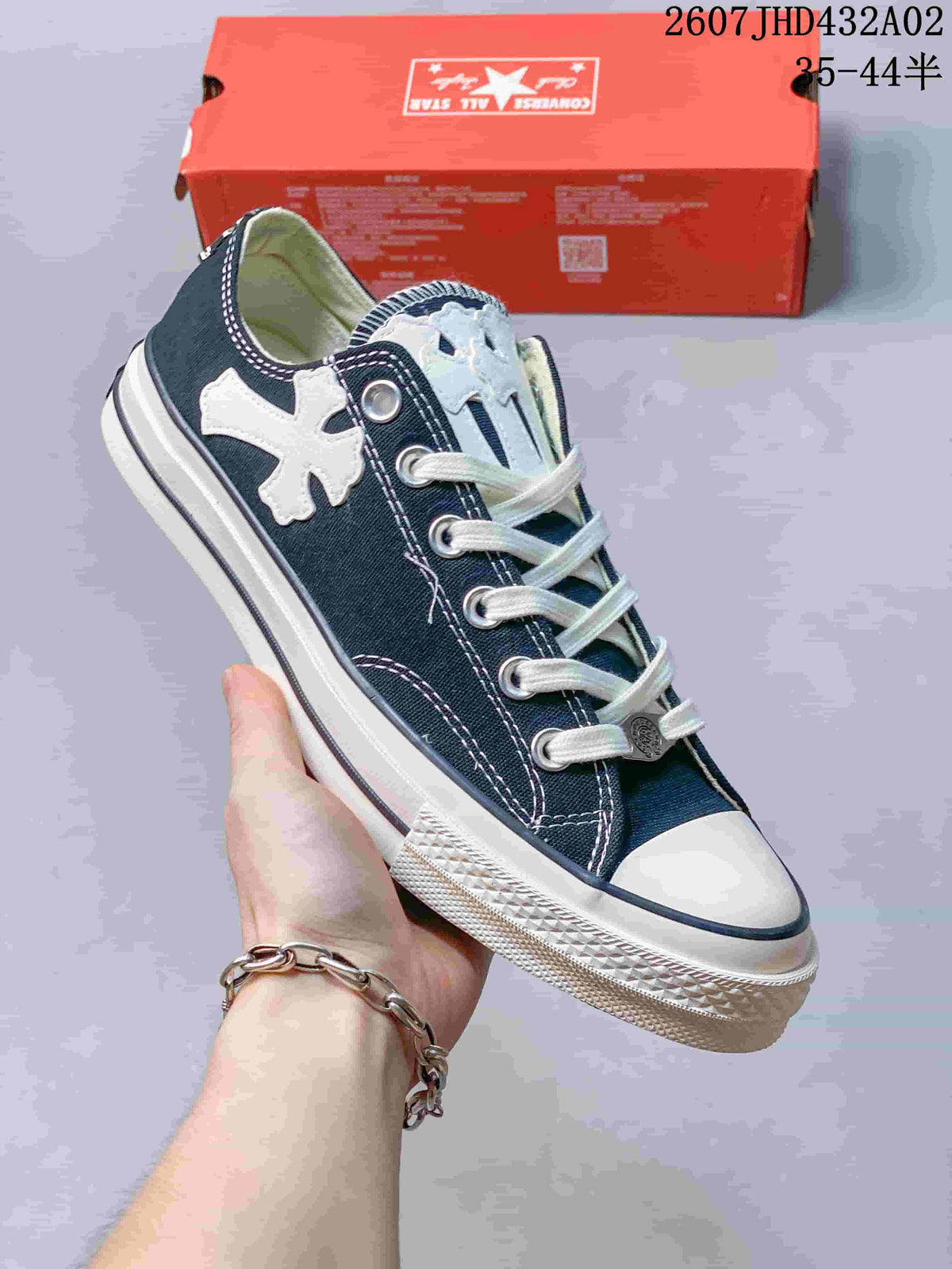 Converse Chuck Taylor 1970s Low-Top Sneakers, Navy and White