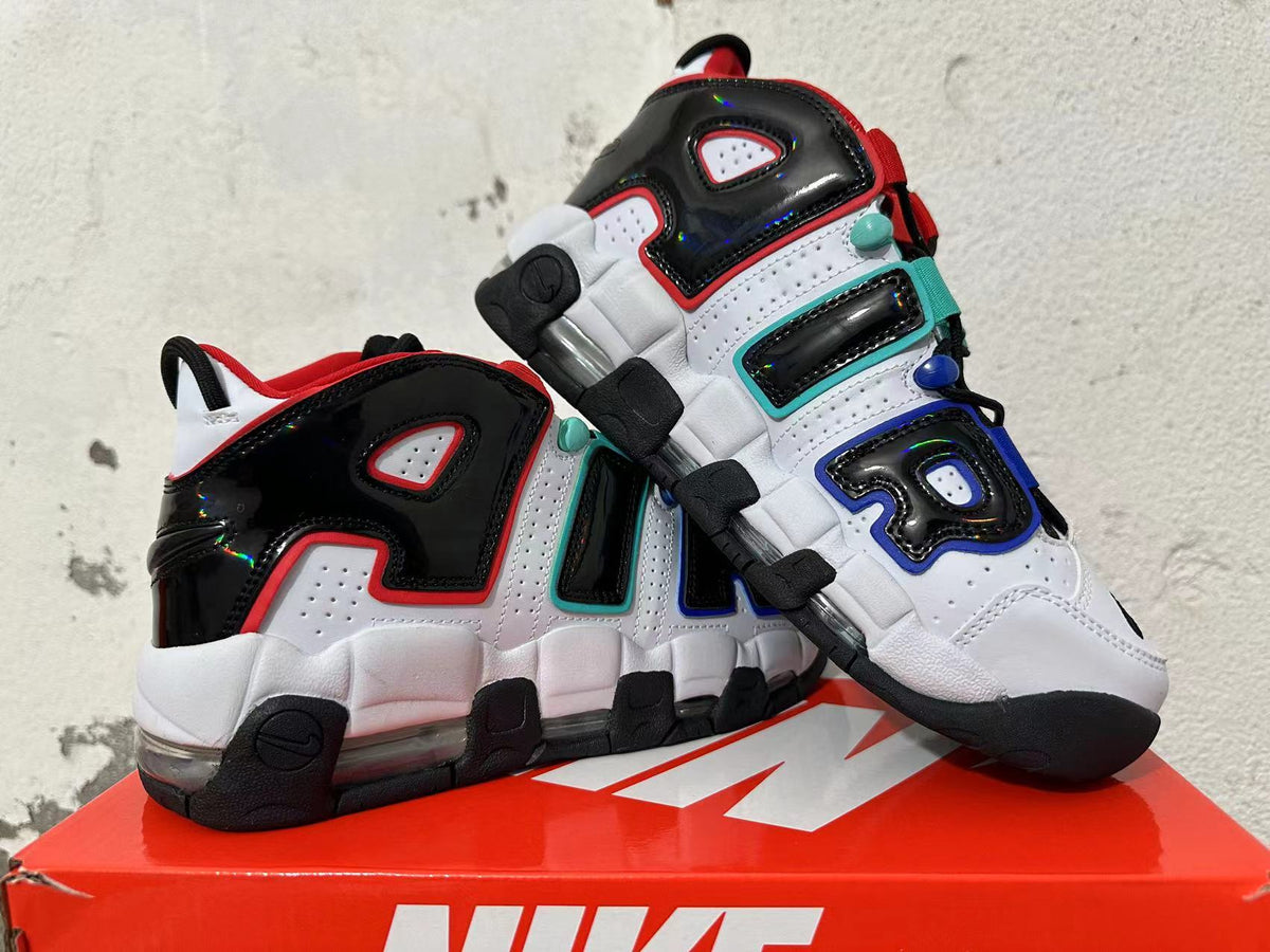 Nike Air More Uptempo Sneakers White Black Multicolor