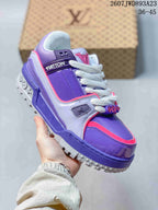 Louis Vuitton Trainer Maxi Low Sneakers Purple Pink White