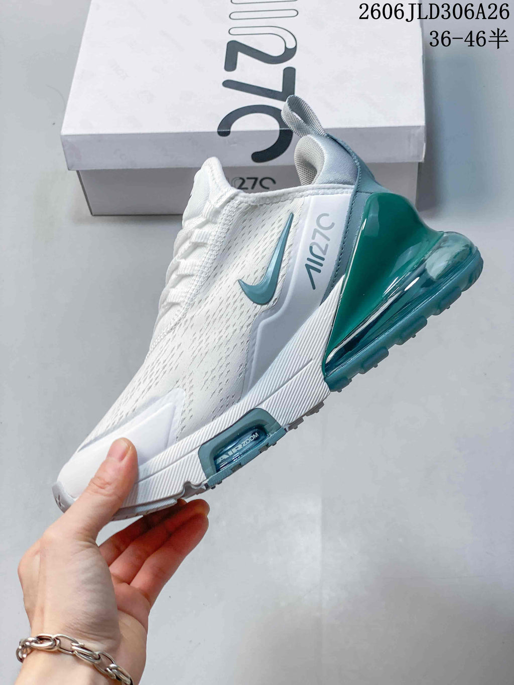 Nike Air Max 270 Premium Sneakers White Teal