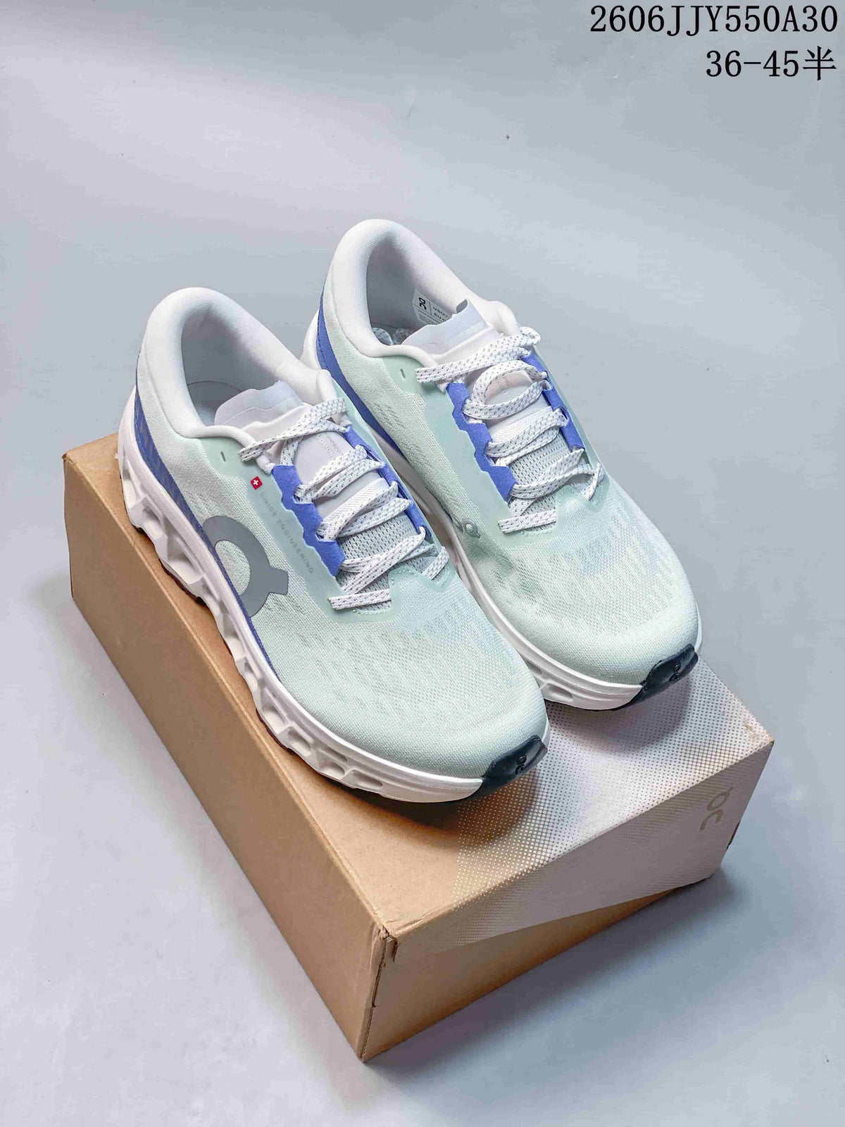 On Cloudmonster 3 Running Shoes, Pale Mint and Blue