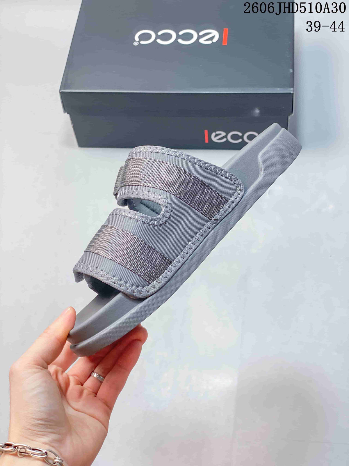 ECCO Grey Adjustable-Strap Sandals 06JHD510A30