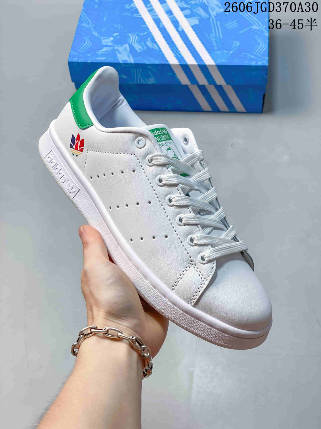 Adidas Stan Smith White Green Low-Top Sneakers JGD370A30