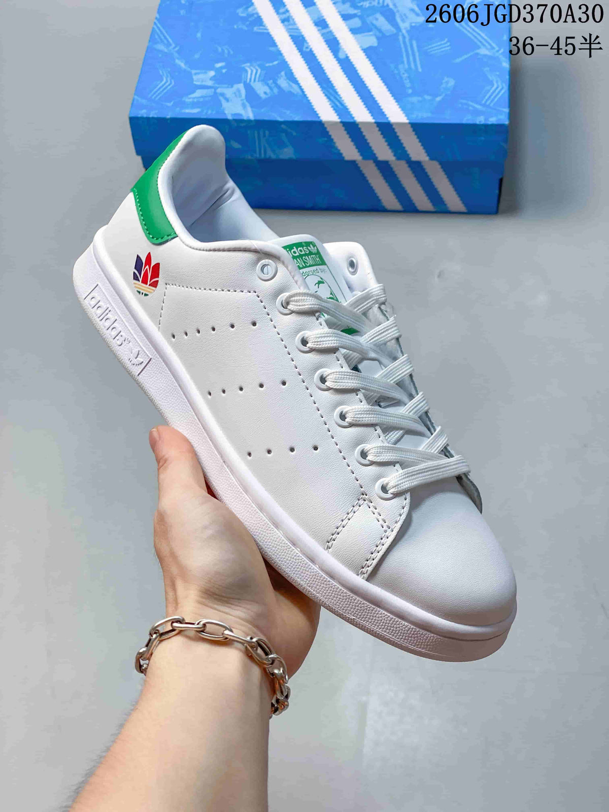 Adidas Stan Smith White Green Low-Top Sneakers JGD370A30