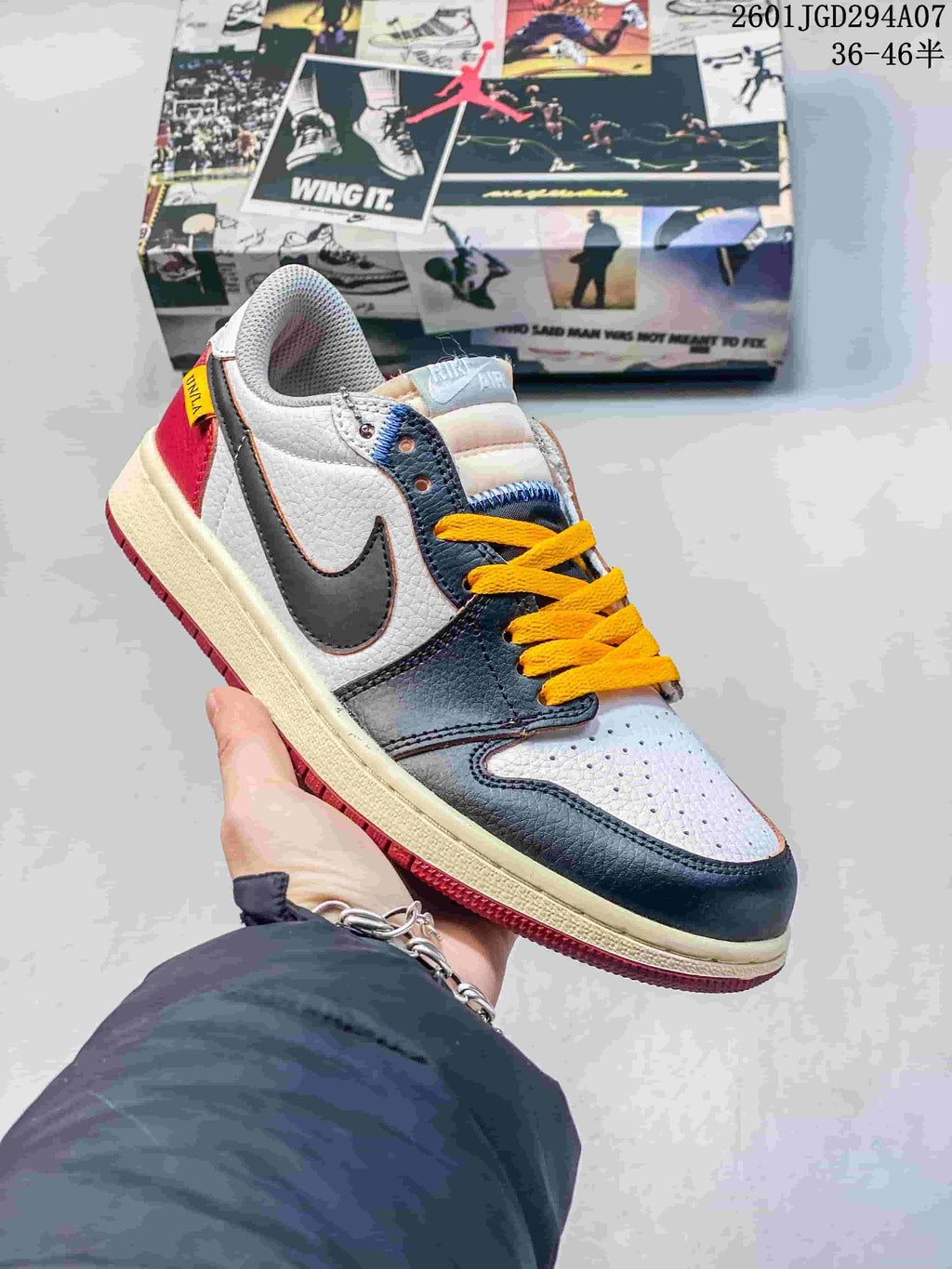 Nike Air Jordan 1 Retro Low OG White Black Red Sneakers HV8566