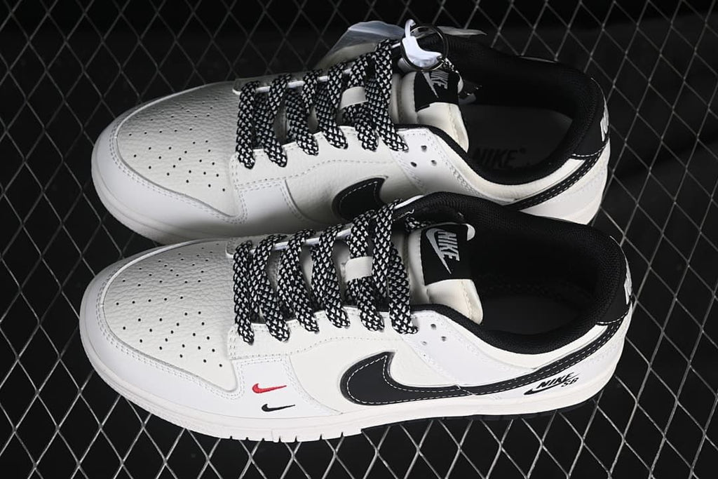 Nike SB Dunk Low White Black Skate Shoes CS1688-132