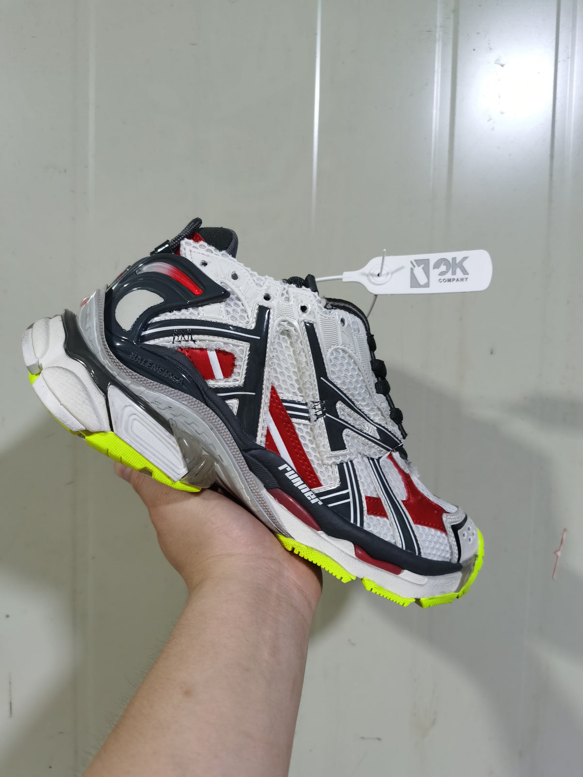 Balenciaga Runner Sneakers Black White Red Fluorescent Yellow