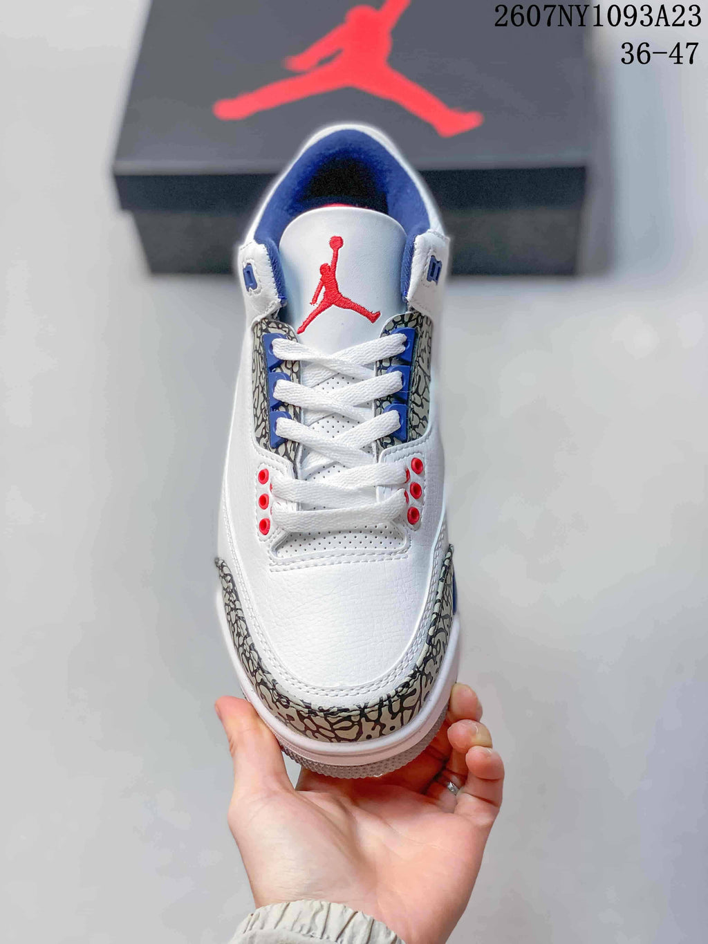Jordan Air Jordan 3 Retro High-Top Sneakers White Blue Red