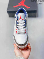 Jordan Air Jordan 3 Retro High-Top Sneakers White Blue Red