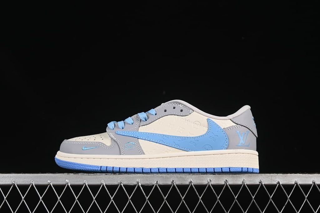 Travis Scott x Fragment Air Jordan 1 Low OG SP Grey Blue
