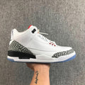 Jordan Air Jordan 3 White Cement Sneakers with Translucent Blue Sole