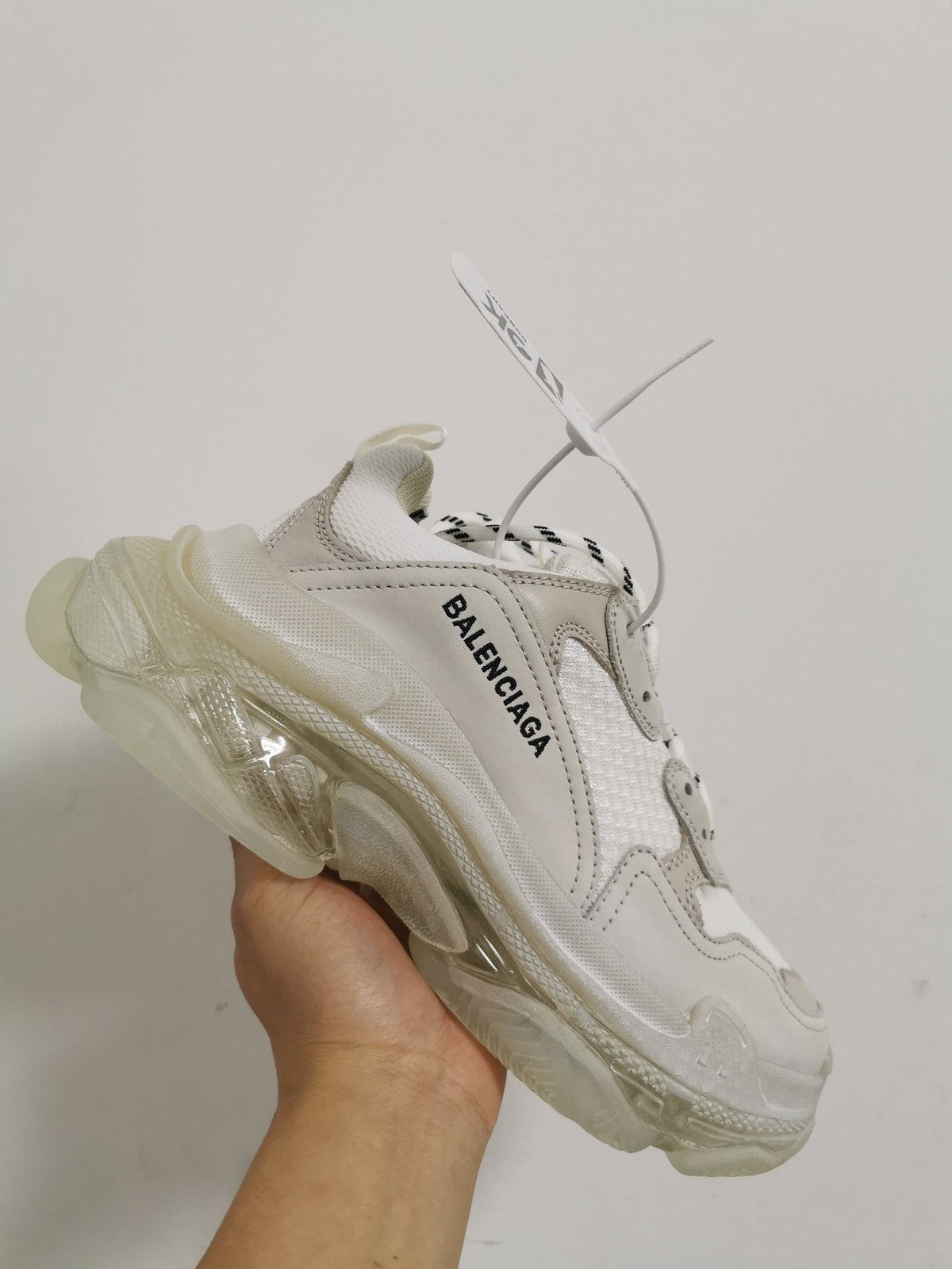 Balenciaga Sneakers White Clear Sole 9000
