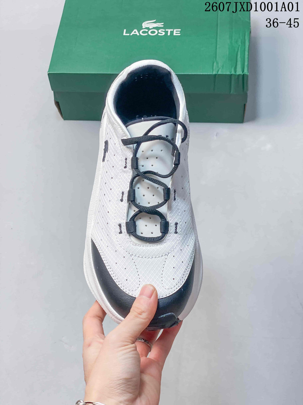 Lacoste JXD1001A01 White and Navy Running Sneakers