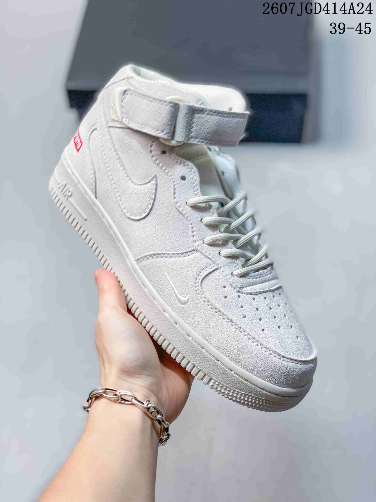 Nike Air Force 1 '07 Mid White Strap Sneakers