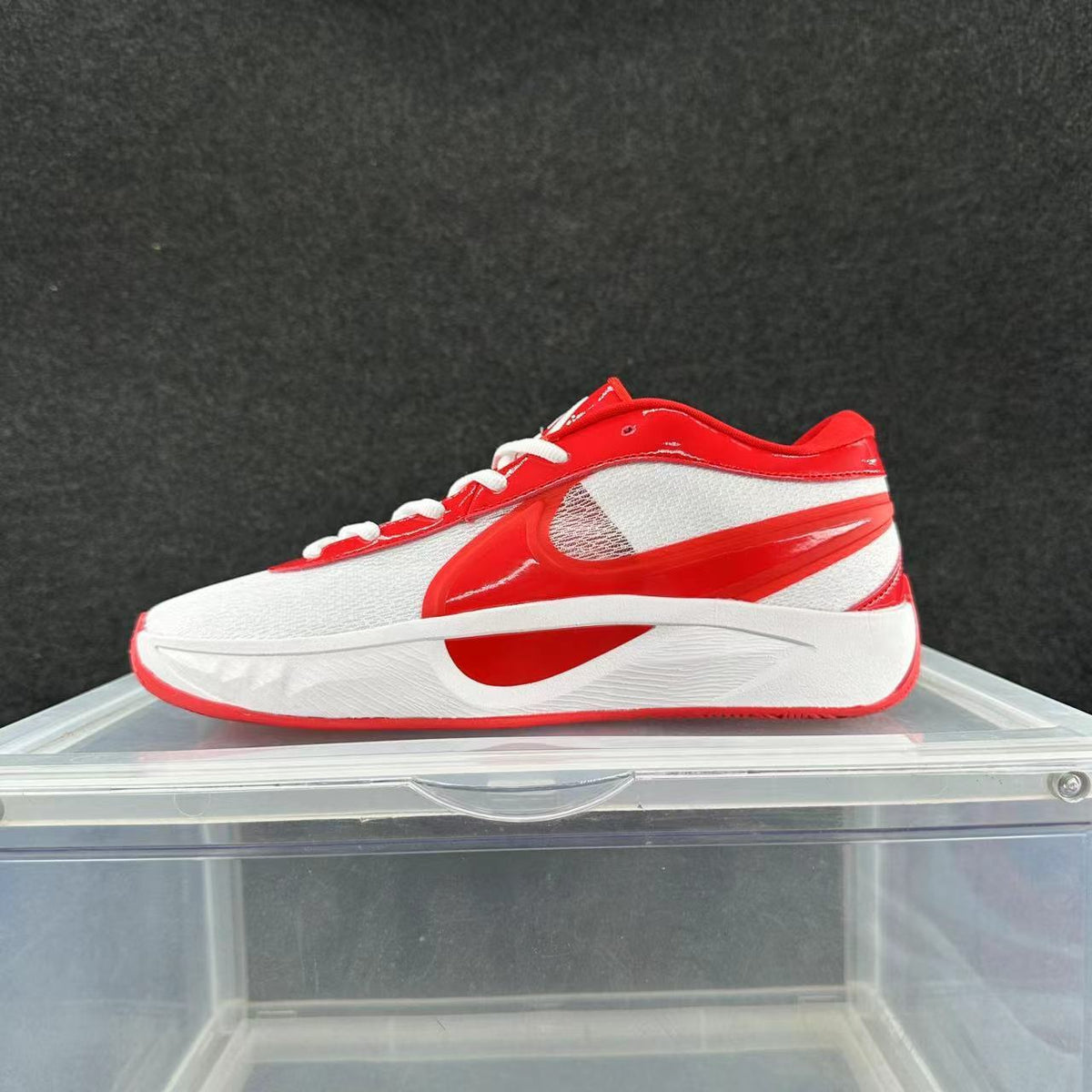 Nike Red and White Low-Top Sneakers