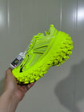 1000 Green Chunky Mesh Sneakers