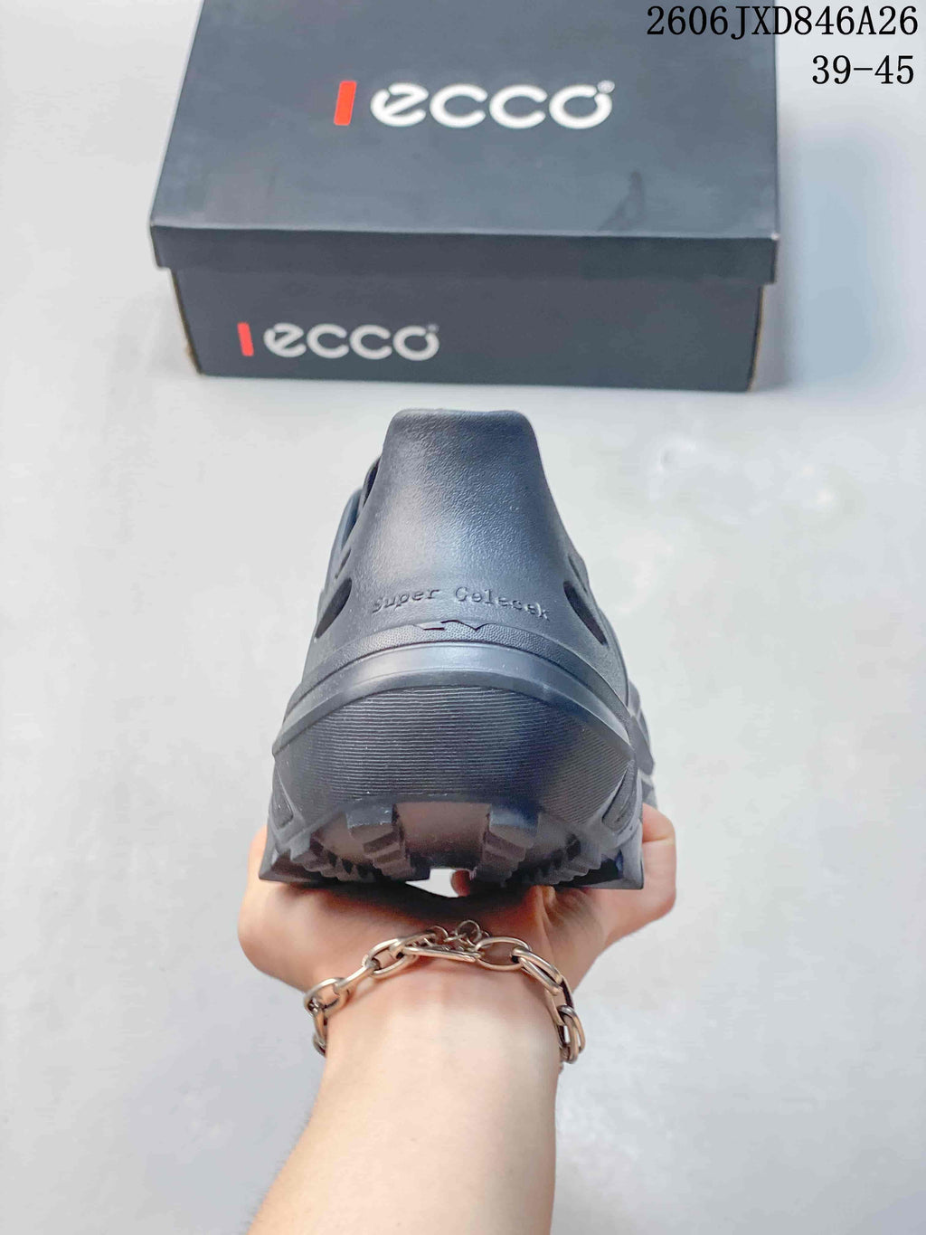 Ecco Gray Outdoor Clogs with Lace-Up Closure