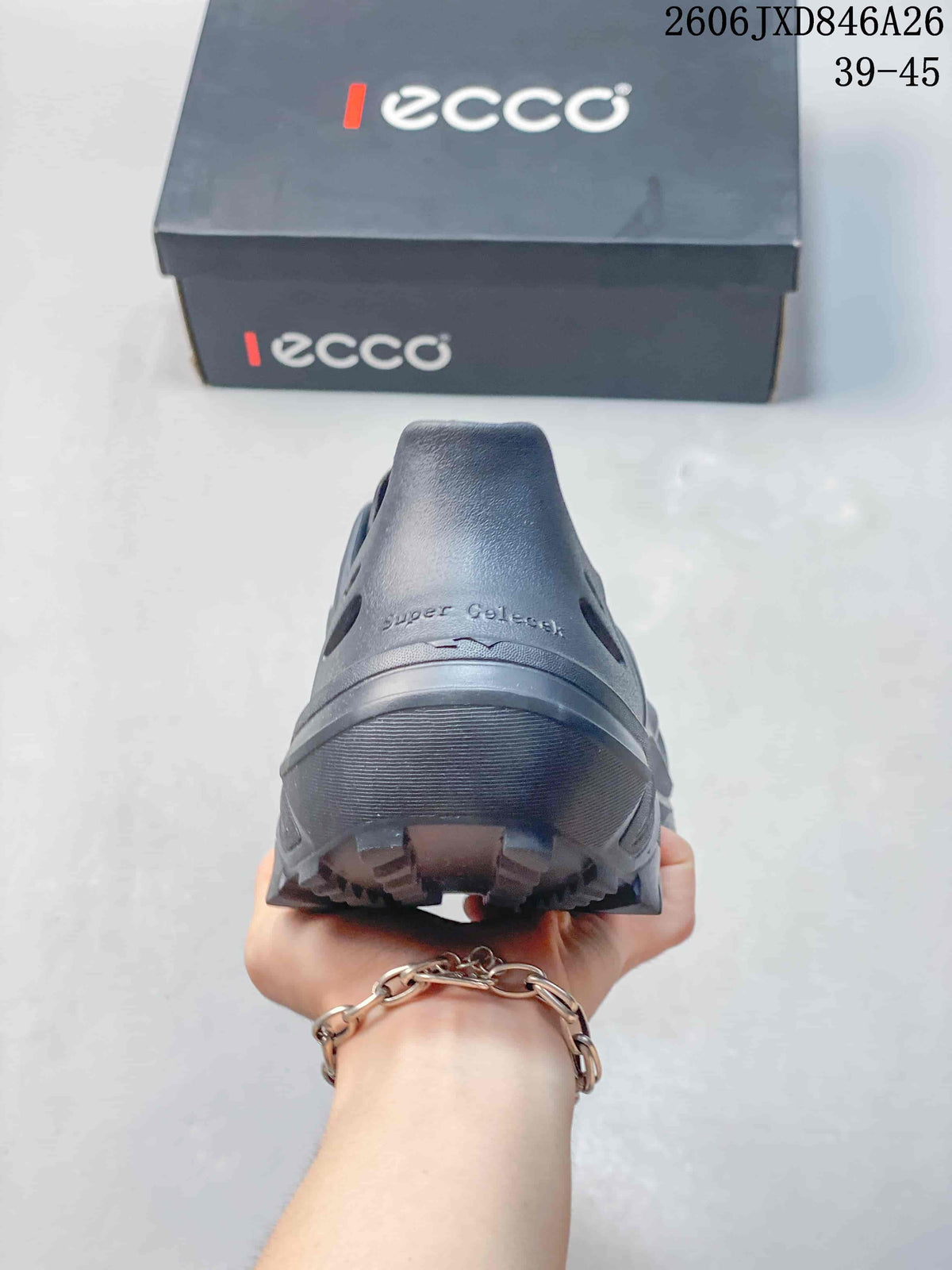 Ecco Gray Outdoor Clogs with Lace-Up Closure