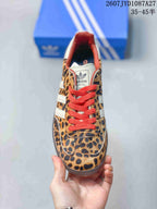 adidas Samba ADV Sneakers Leopard Print Red Laces