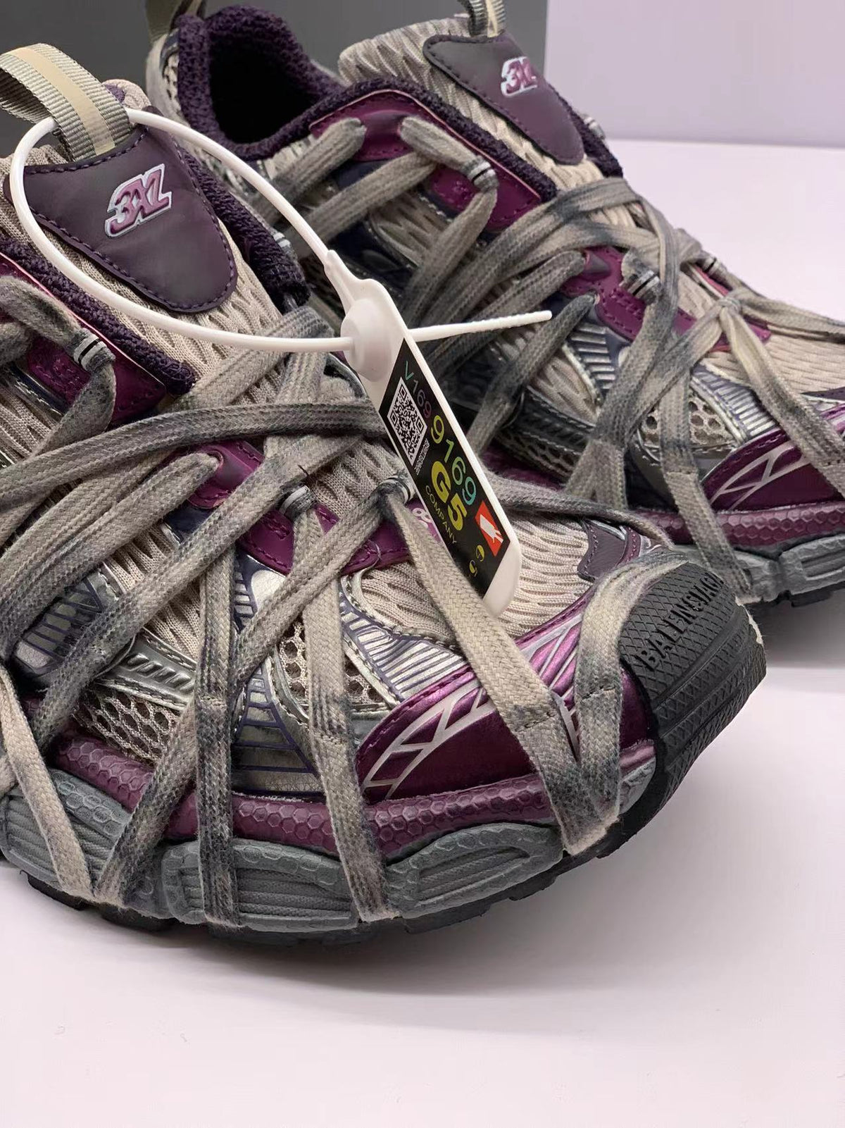 Balenciaga 3XL Sneakers Gray and Purple