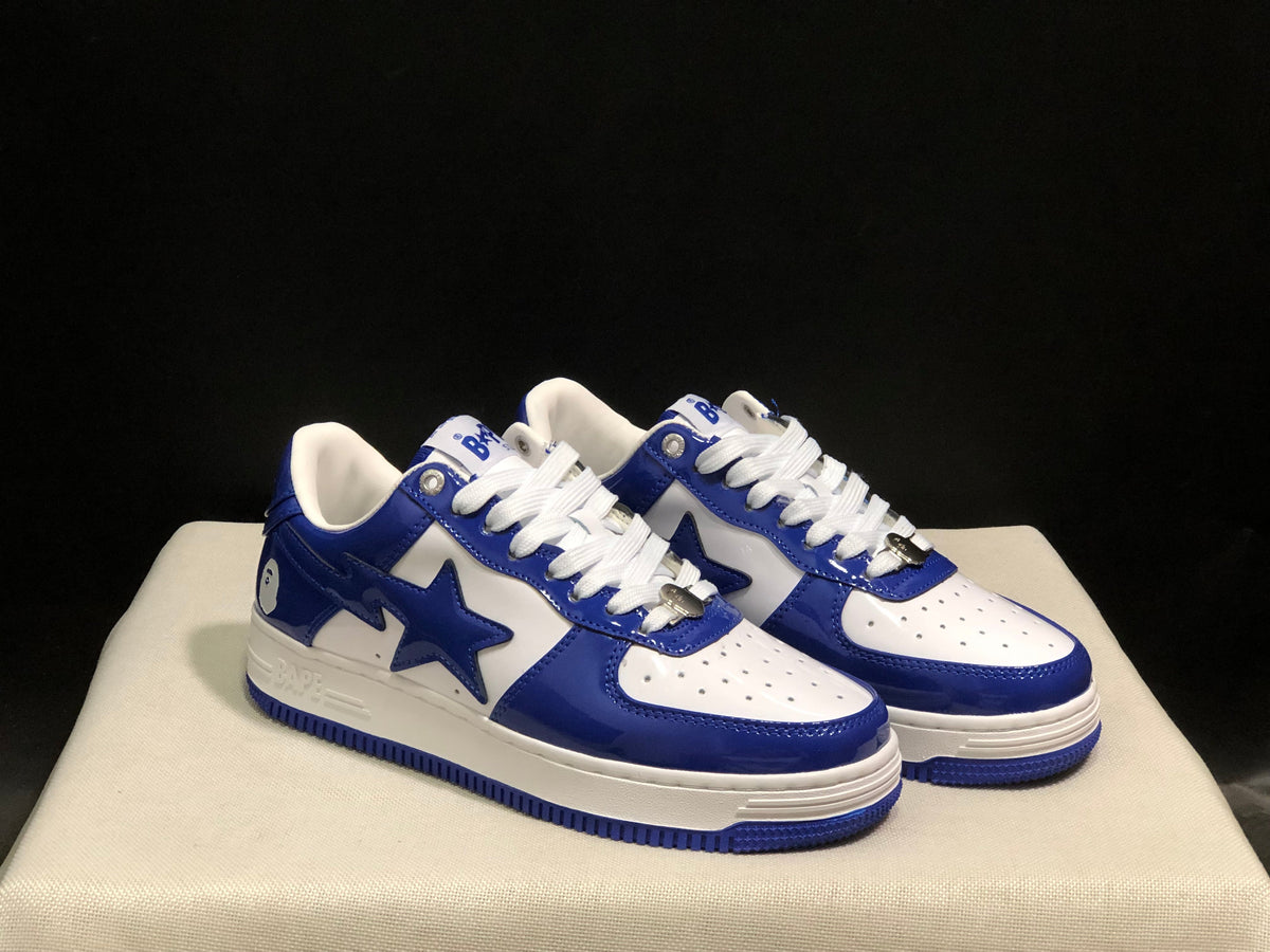 Bape Sta Low-Top Sneakers Blue and White