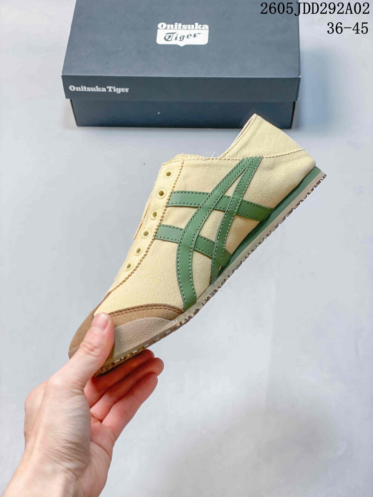 Onitsuka Tiger Mexico 66 Slip-On Sneakers Beige Green 2605JDD292A02