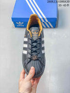 adidas Originals Superstar Low-Top Sneakers in Charcoal