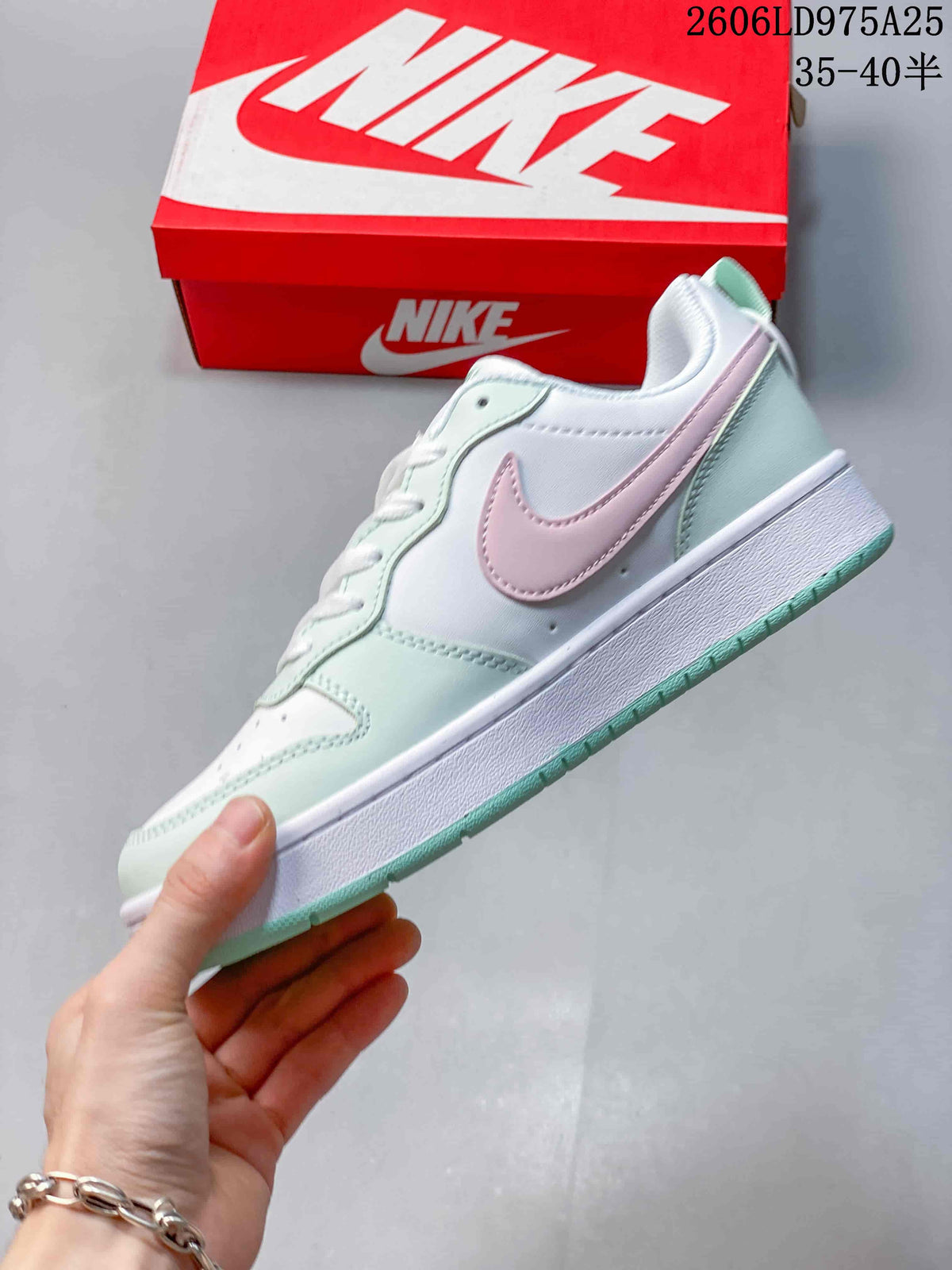 Nike Court Borough Low Sneakers White Mint Pink 2606LD975A25