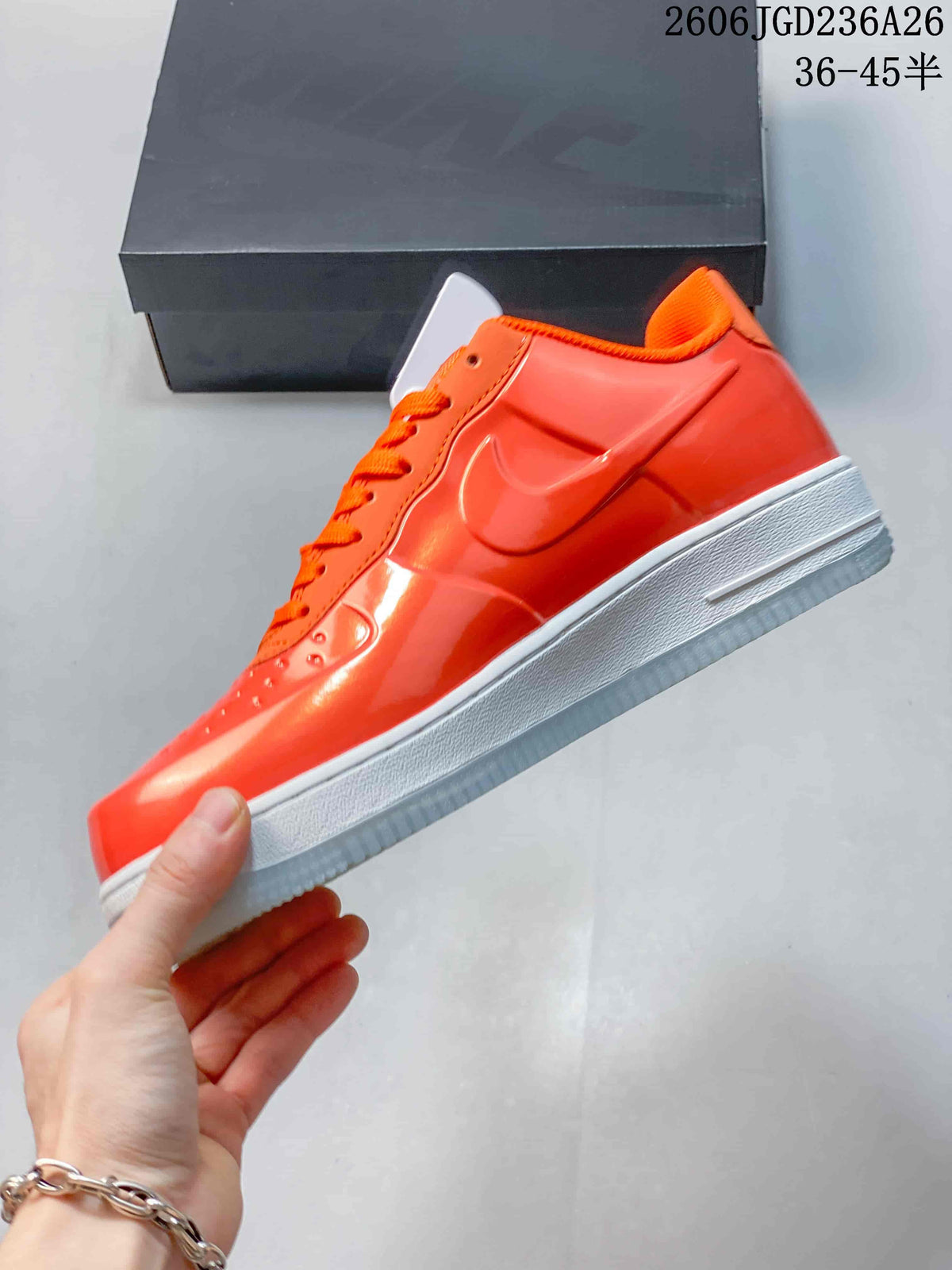 Nike Air Force 1 '07 Low Sneakers in Orange and White