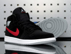 Jordan 1 Retro High Black Red Blue Sneakers 554725-065