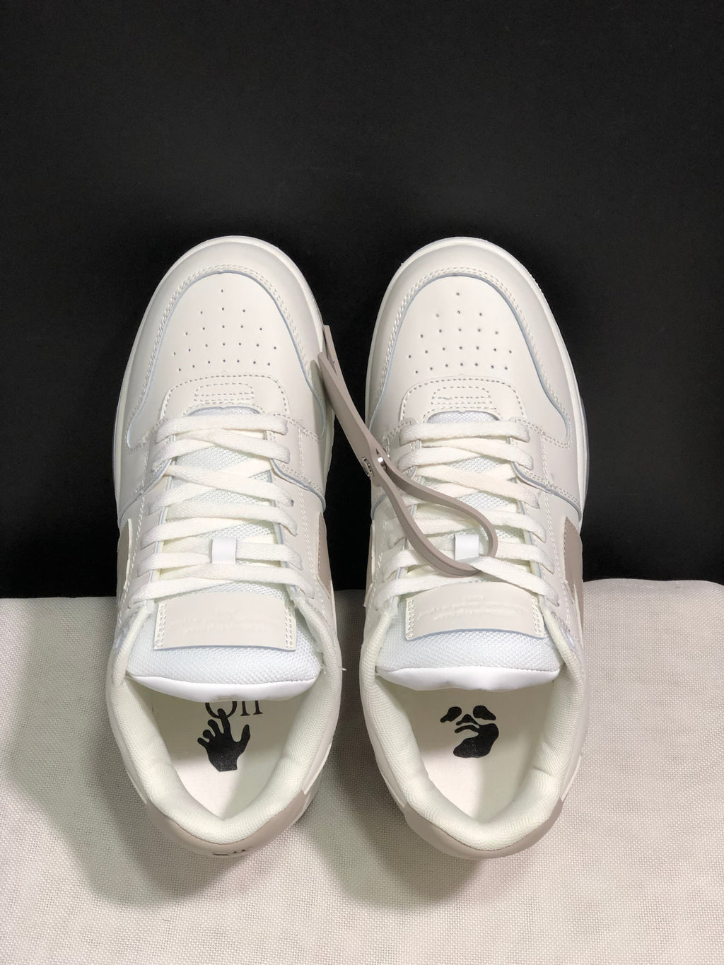 OFF-WHITE Out Of Office Low-Top Sneakers White Grey