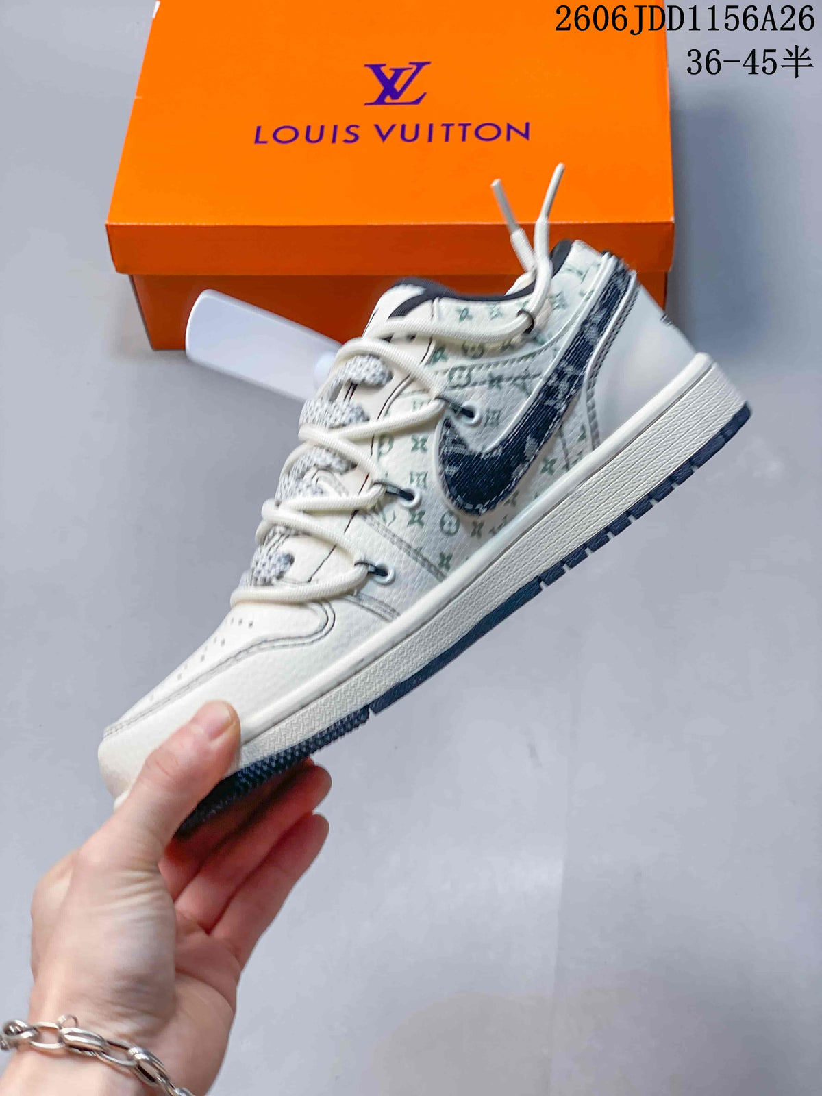Air Jordan 1 Low Louis Vuitton Monogram Sneakers