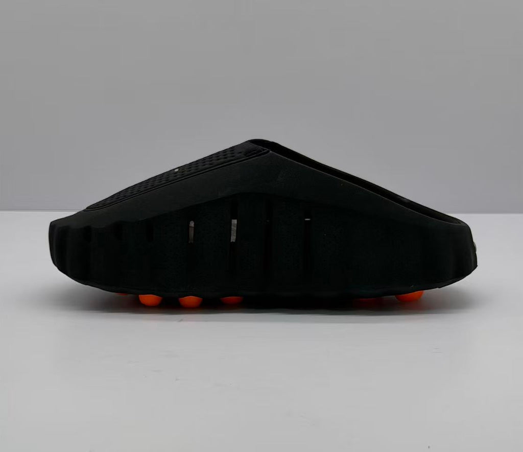Nike Black Slides with Orange Pod Sole