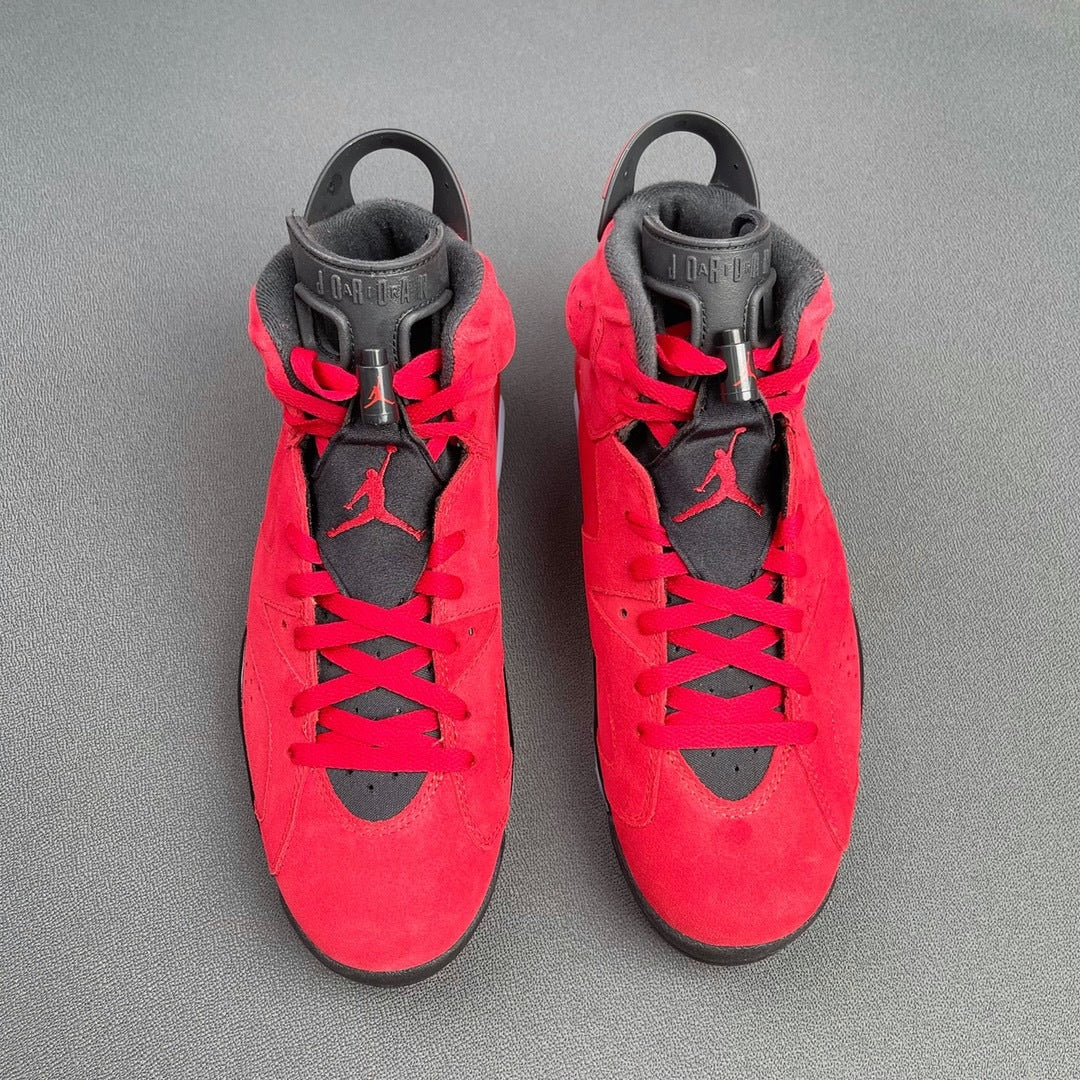 Air Jordan 6 Retro Toro Red and Black Sneakers CT8529-600