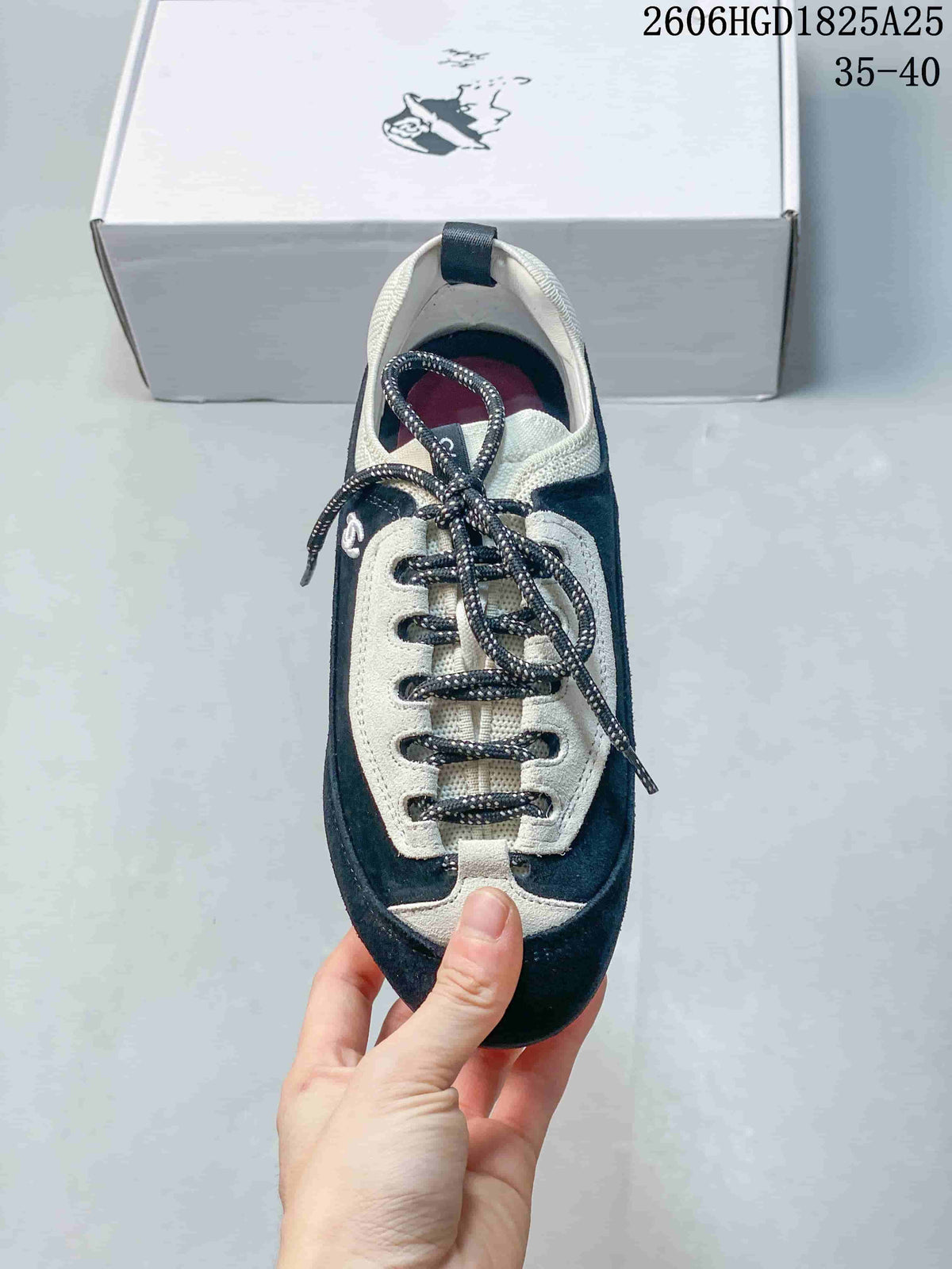Chanel Black and White Low-Top Trainer