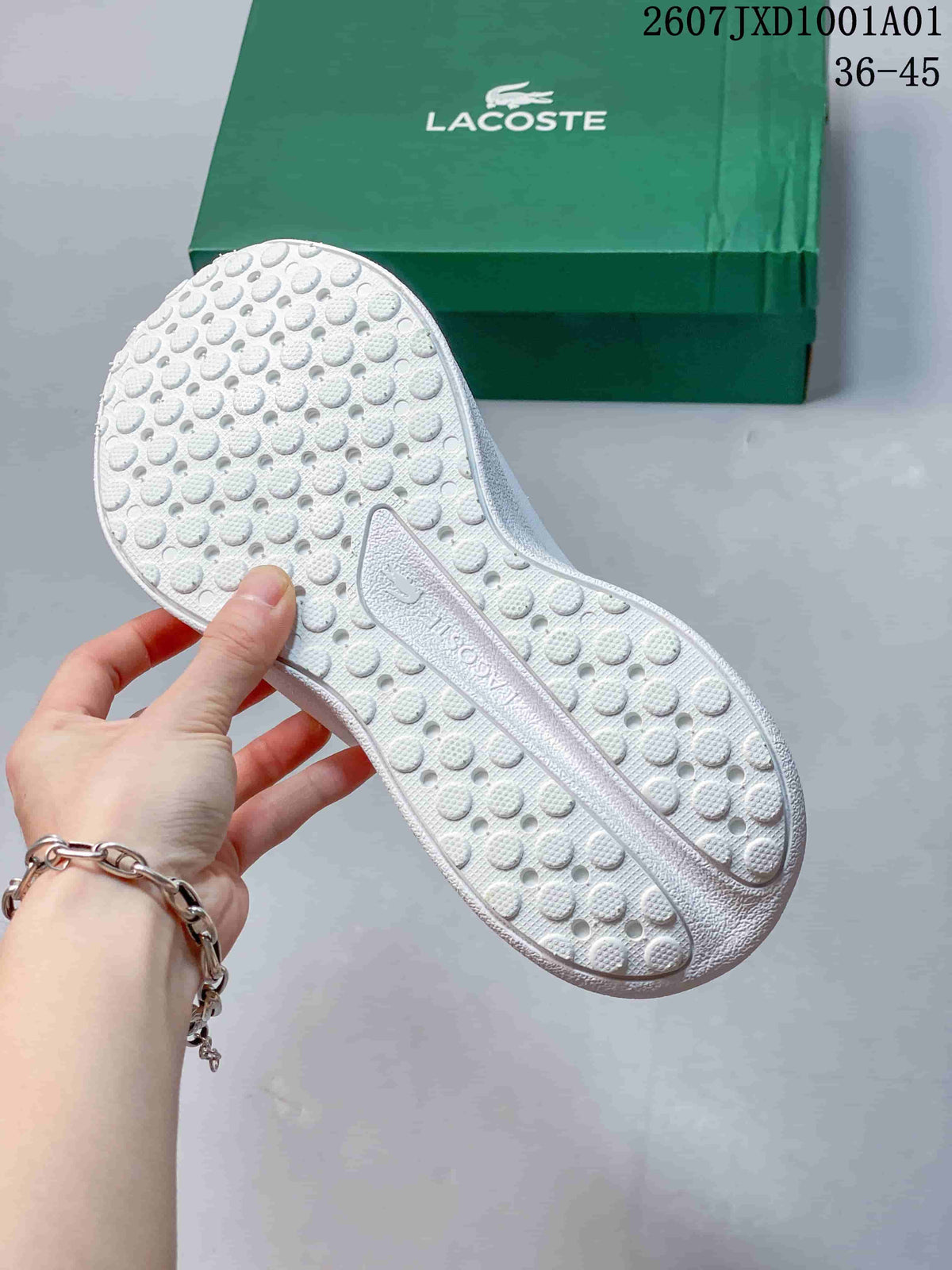 Lacoste JXD1001A01 White Leather Running Sneakers