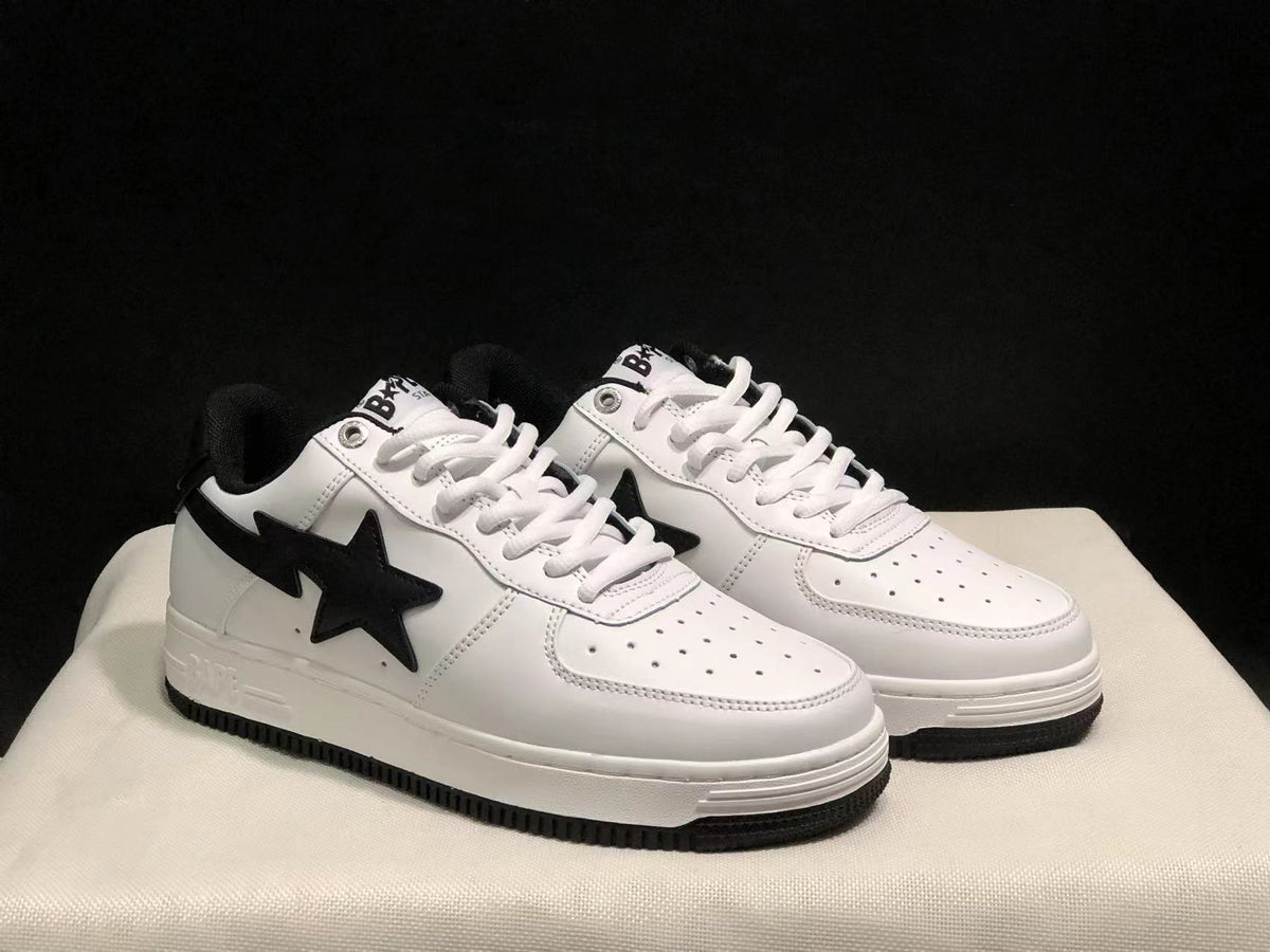 Bape Sta Low Sneakers White Black