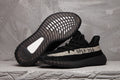 Yeezy 350 V2 Black and Cream Sneakers