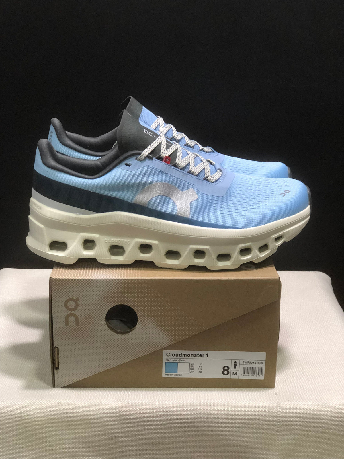 On Cloudmonster 1 Running Sneakers Blue and White
