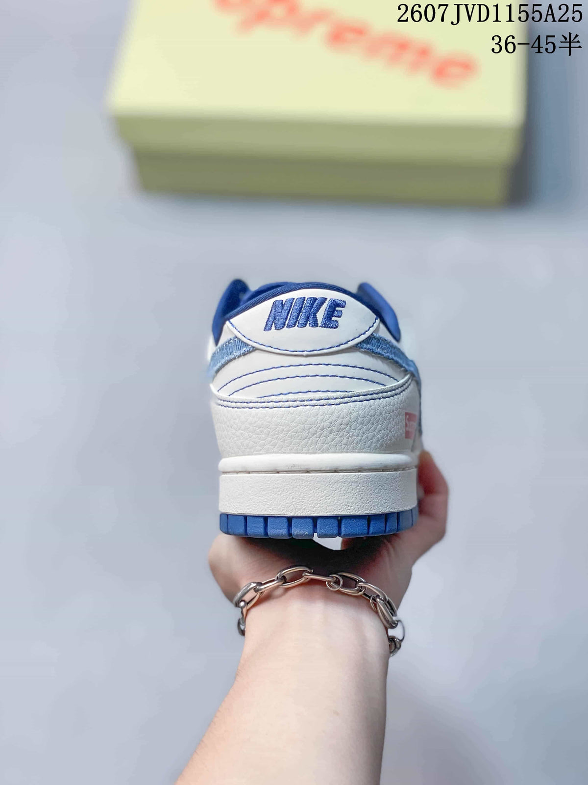 Nike SB Dunk Low Pro White Blue Low-Top Skate Shoes