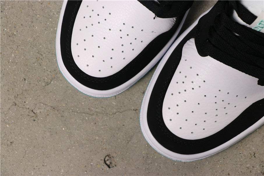 Jordan 1 Low White Island Green Black Sneakers CQ9828-131