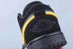 Jordan 1 Low Black and Yellow Sneakers 071