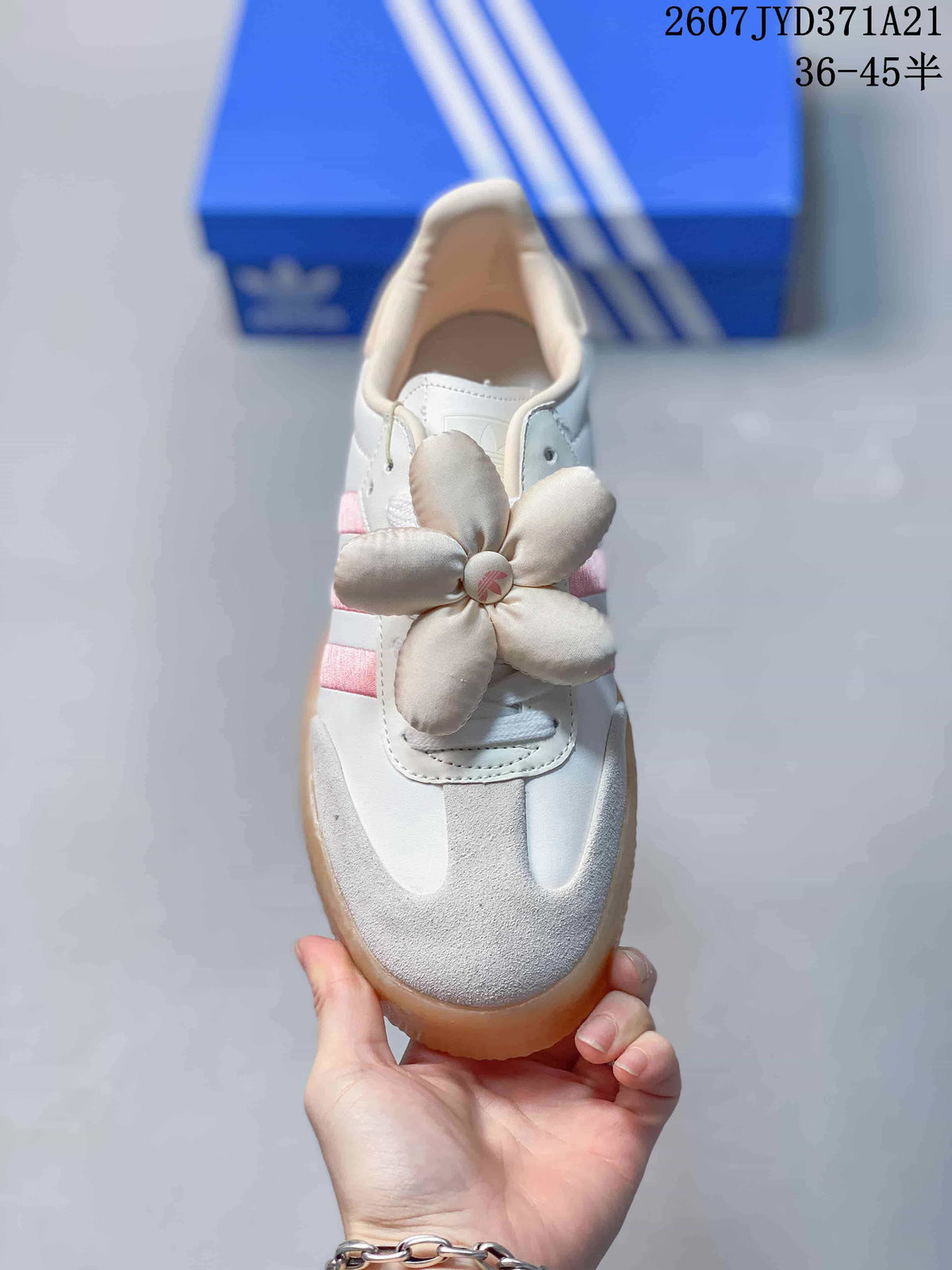 adidas Sambae Women's White Pink Gum Sneakers