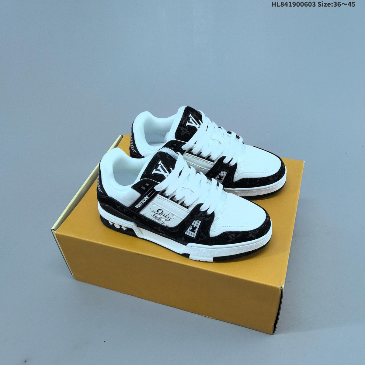 Louis Vuitton Low-Top Sneakers in Black or Blue and White