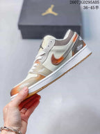Jordan Air Jordan 1 Low Cream Brown Orange Sneakers