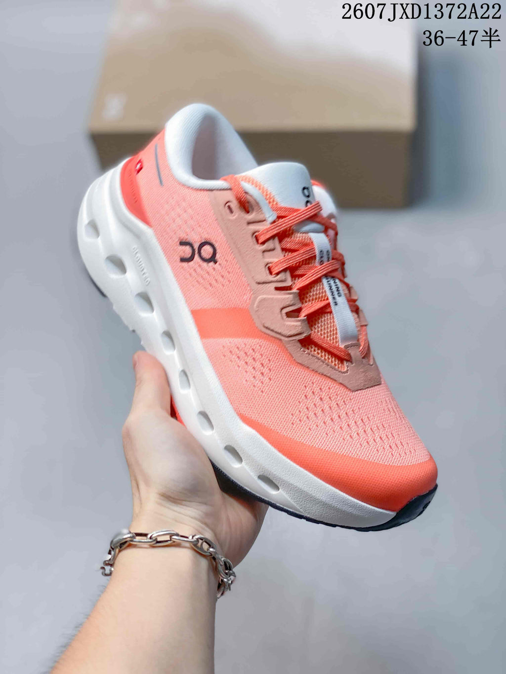 On Cloudrunner 3 Running Sneakers Coral White 2607JXD1372A22