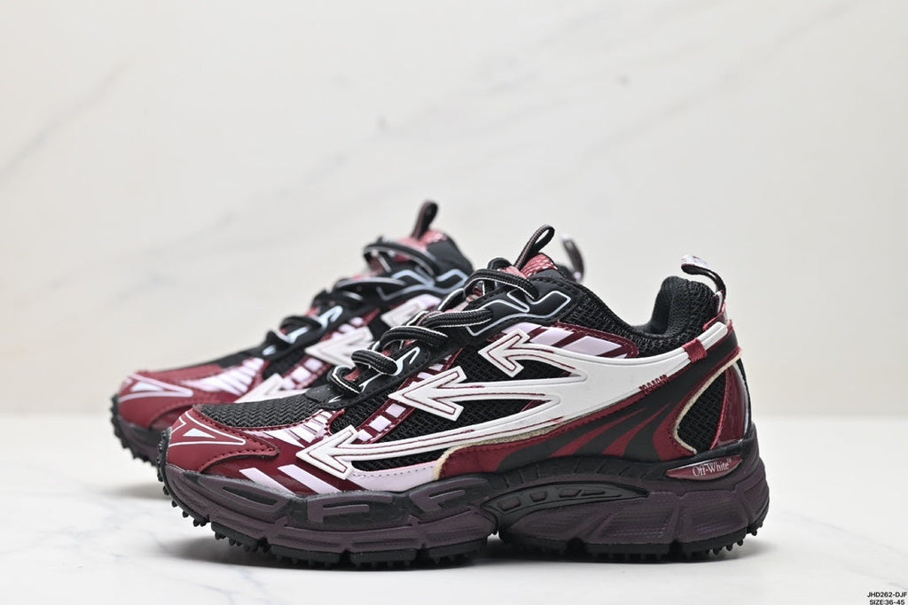 Off-White Be Right Back Sneakers Burgundy Black White