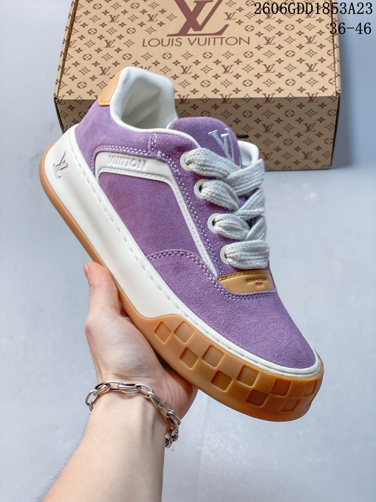 Louis Vuitton Tilted Low-Top Sneakers in Purple